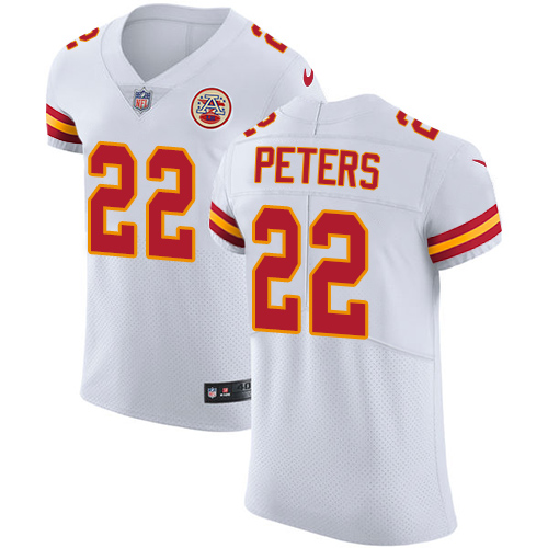 Nike Chiefs #22 Marcus Peters White Men's Stitched NFL Vapor Untouchable Elite Jersey